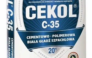 Nowe opakowania gładzi szpachlowej Cekol C-35